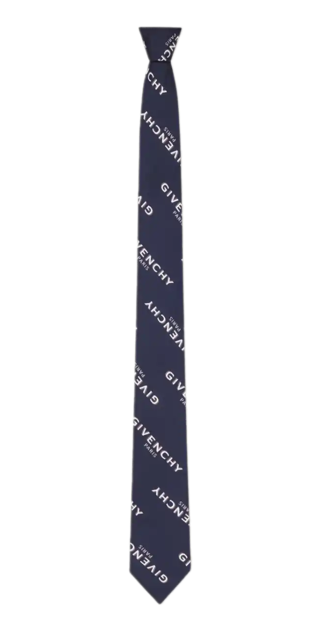 Givenchy Shadow Tie in Silk - Navy