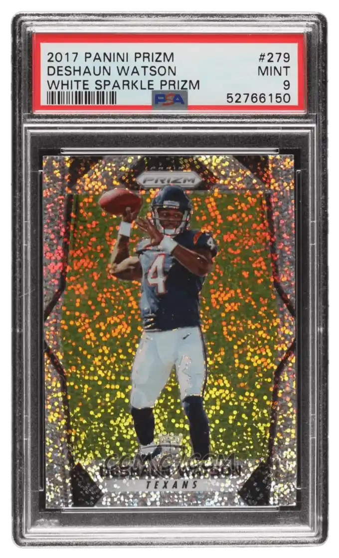2017 Panini Prizm  - White Sparkle Prizm #279 - Rookies - Deshaun Watson /20 PSA 9
