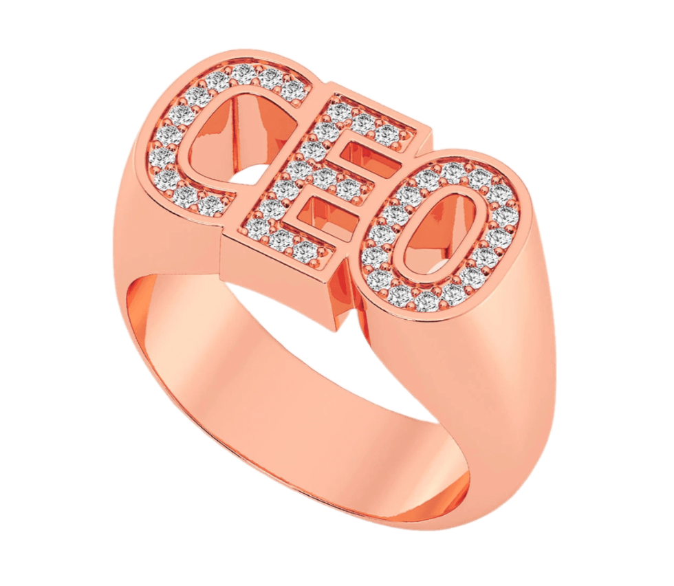 Ceo Diamond Ring 14k Solid Rose Gold 0.60ctw