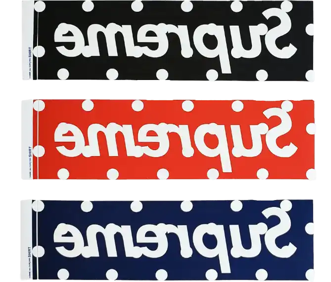 Supreme x Comme Des Garcons Polka Dot Box Logo Sticker Set