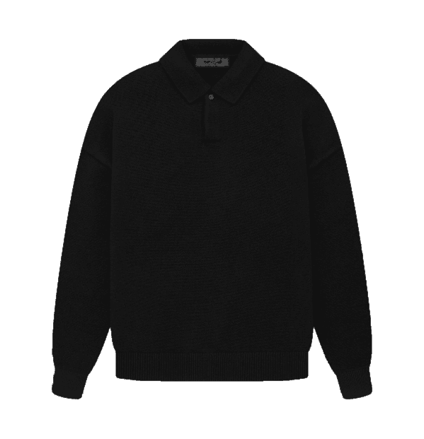 Essentials Knit Polo - Black