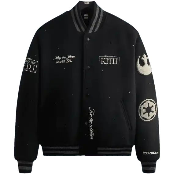 Kith x STAR WARS Swarovski Crystals Anniversary Varsity Jacket - Black