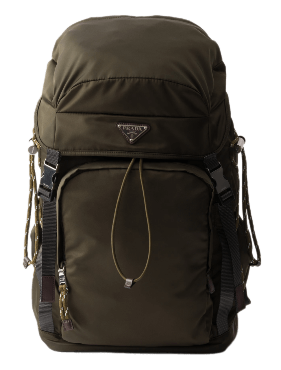 Prada Speedrock Re-Nylon and Leather Backpack - Camouflage Green