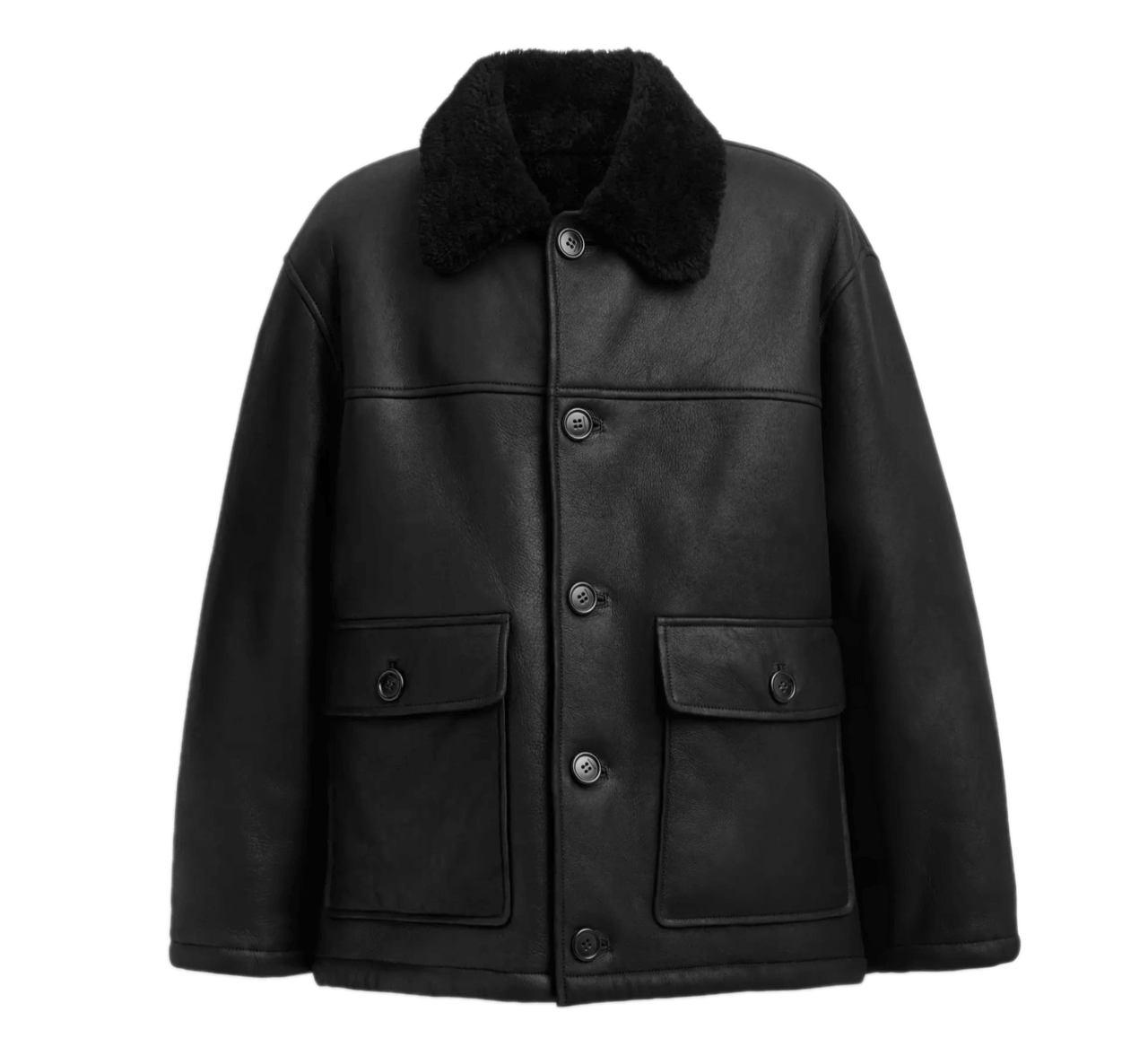 Coach Classic Shearling Coat - Black