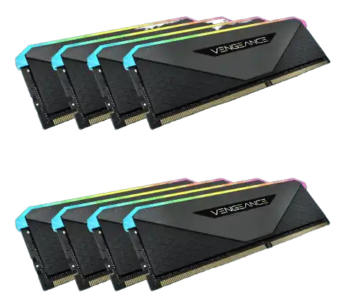 VENGEANCE RGB RT 256GB (8 x 32GB) DDR4 DRAM 3600MHz C18 Memory Kit – Black