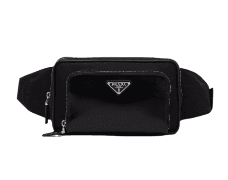 Prada Re-Nylon and Brushed Leather Belt Bag - Black