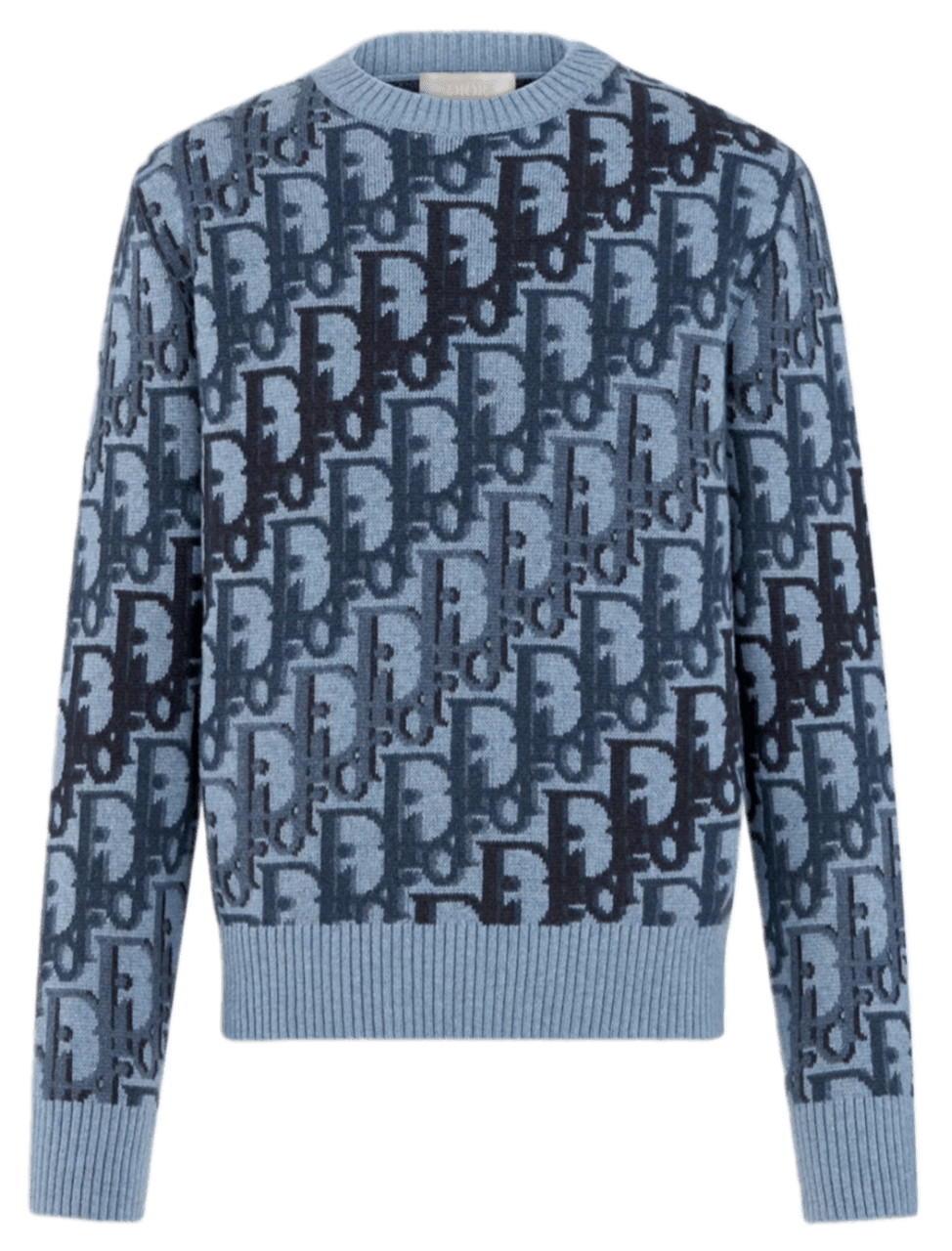 Dior Oblique Sweater - Blue Wool Jacquard