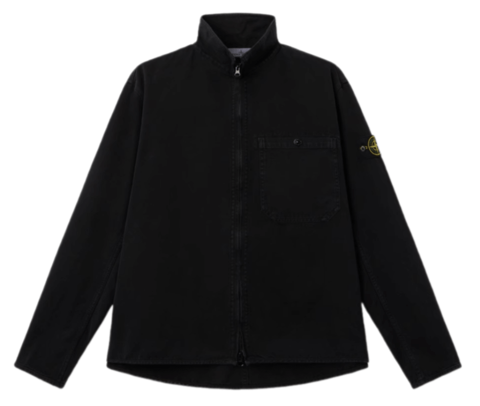 Stone Island Organic Panama Cotton 'Old' Effect - Black