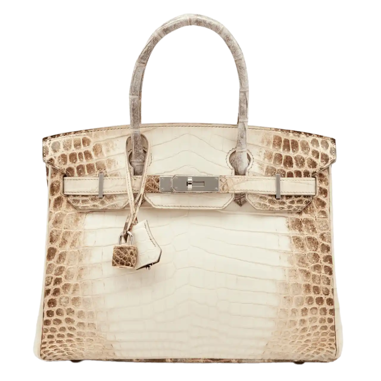 Hermès Matte White Niloticus Crocodile Himalaya Birkin 30 Palladium Hardware, 2016