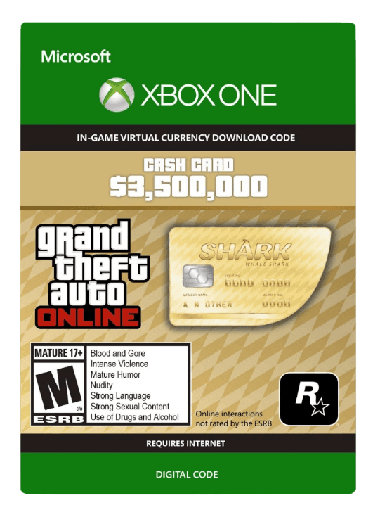 GTA V Whale Shark Cash Card | 3,500,000 GTA-Dollars | Xbox One