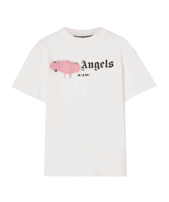 Palm Angels Miami Sprayed T-Shirt - White Pink