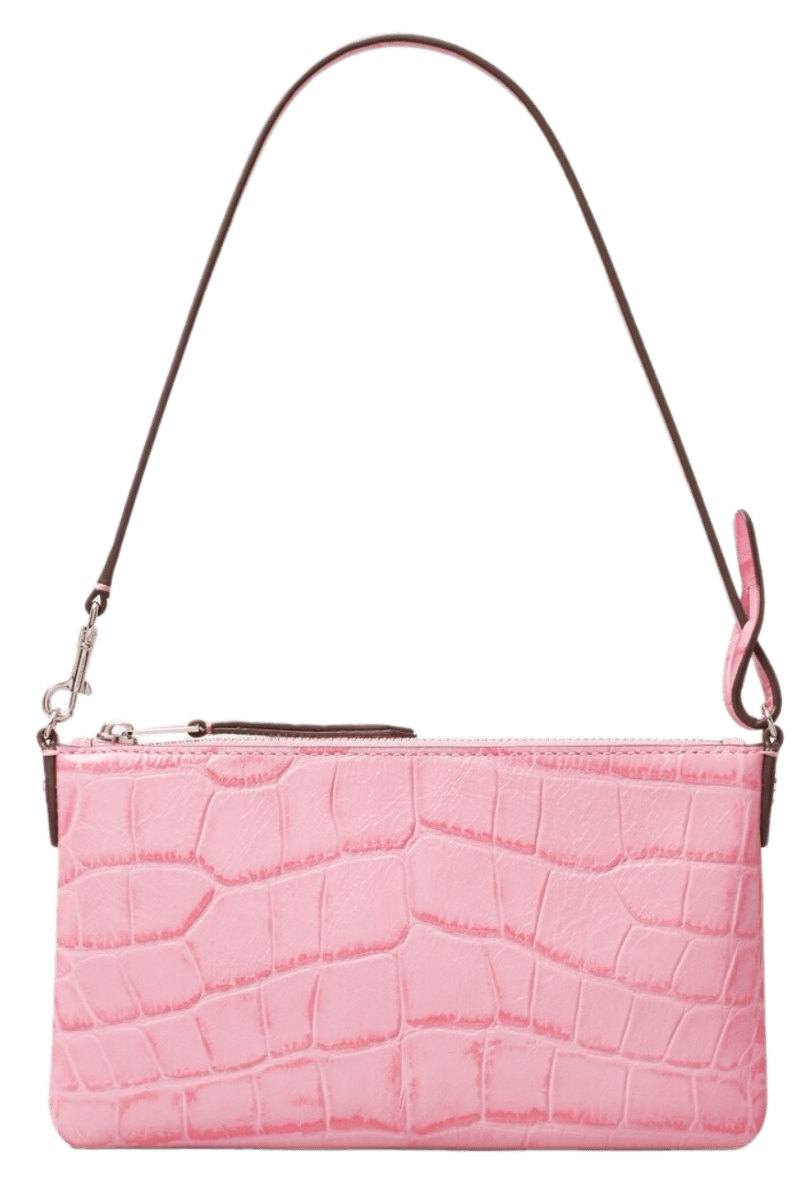 Tory Burch Croc-Embossds Pochette - Rose Sunset