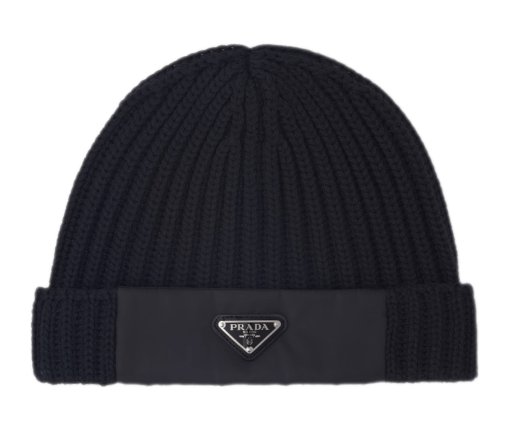 Prada Re-Nylon Gabardine and Wool Cap - Black
