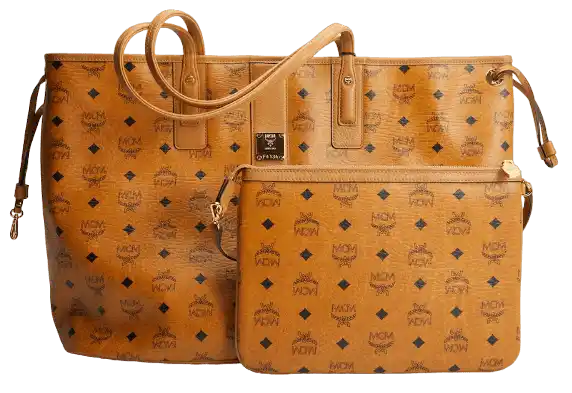 MCM Reversible Liz Shopper - Visetos Large Cognac
