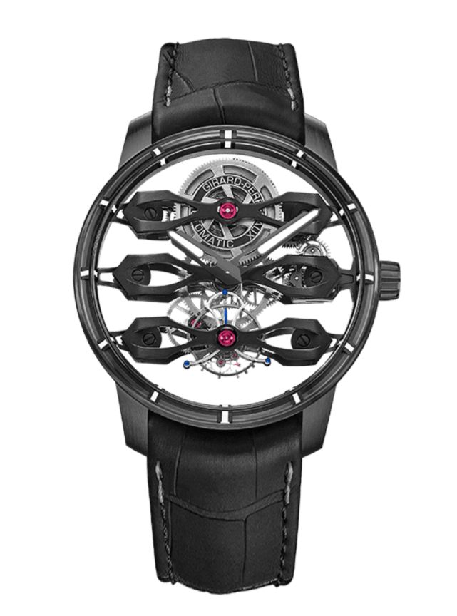 Girard Perregaux Tourbillon with Three Flying Bridges Aston Martin Edition - 44mm, Titanium DLC