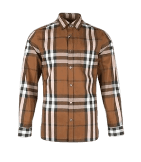 Burberry Check Stretch Cotton Poplin Shirt - Birch Brown