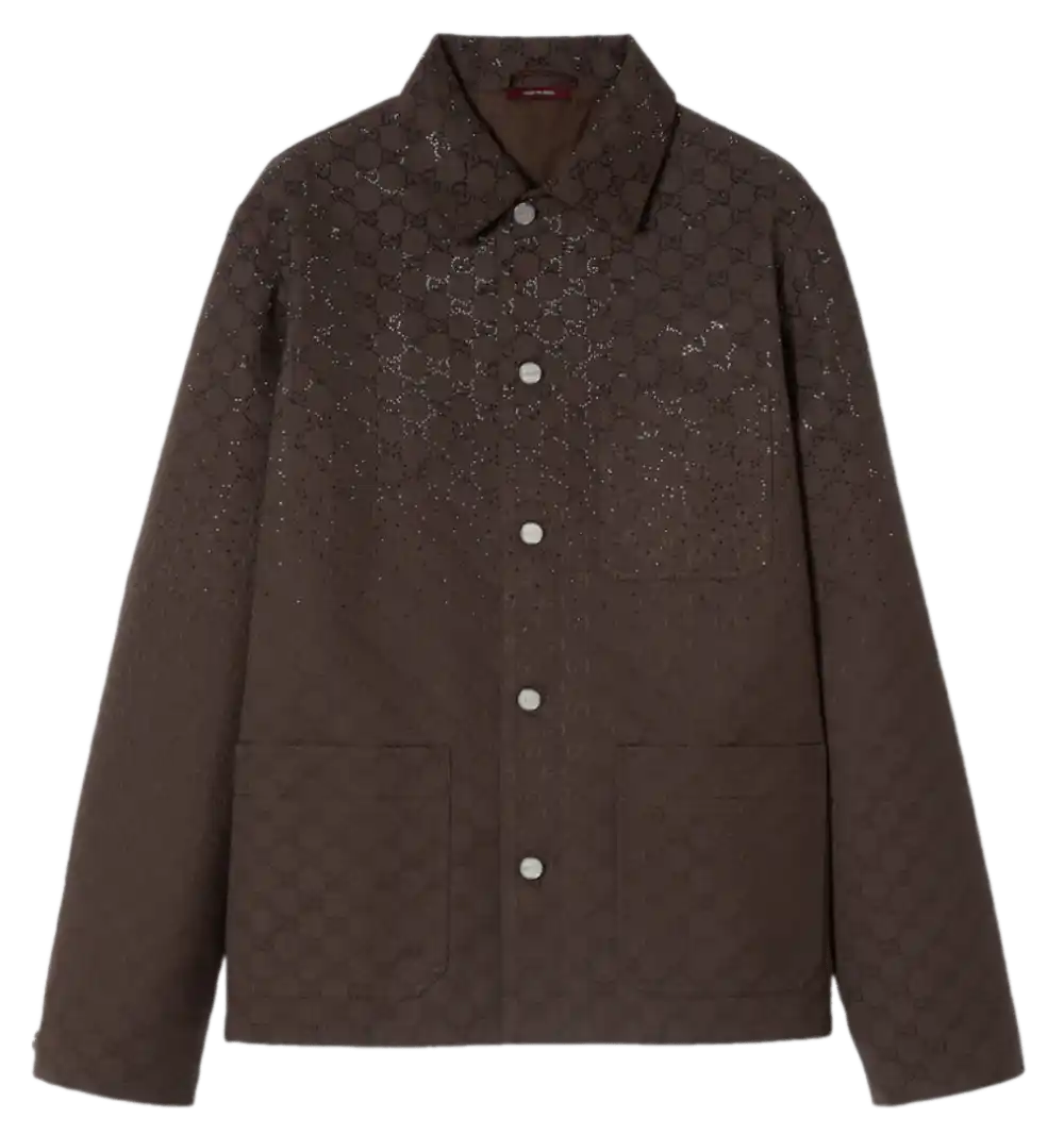 Gucci GG Canvas Padded Jacket - Brown