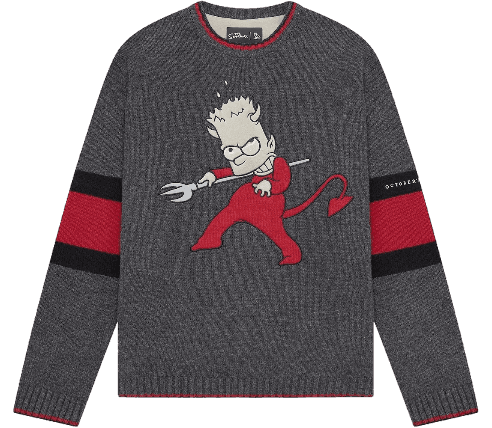 OVO x The Simpsons Knit Sweater - Charcoal Grey