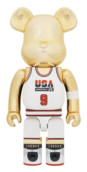 Bearbrick Michael Jordan 1992 Team USA (Dream Team) 1000% - Gold Chrome