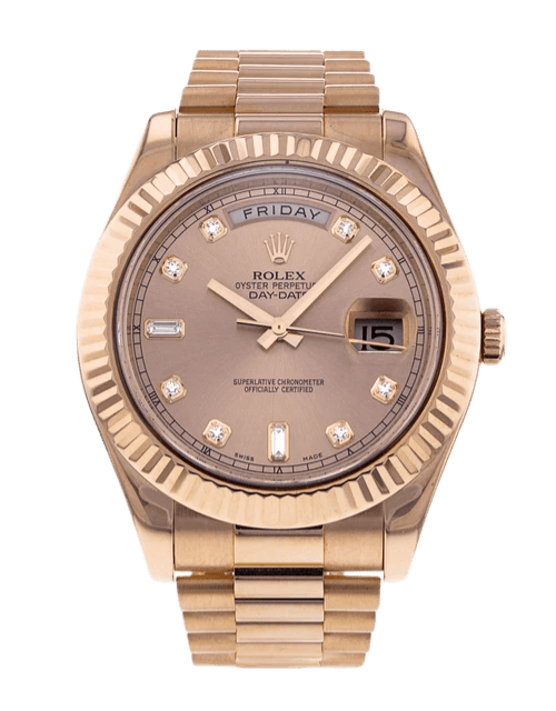 Rolex Day-Date II Rose Diamond Dial - 41mm, Rose Gold (2009)