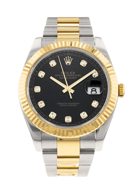 Rolex Datejust Black Diamond Dial - 41mm, Steel and Yellow Gold (2021)