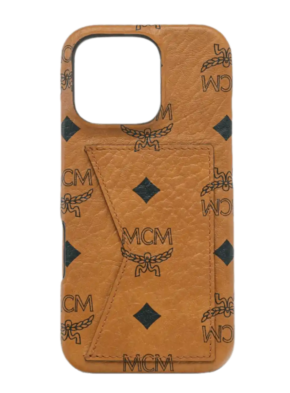 MCM iPhone 16 Pro Case in Visetos - Cognac