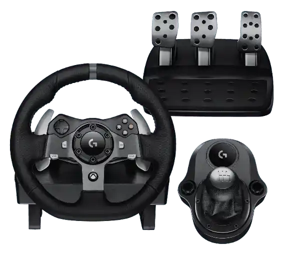 Logitech G920 Driving Force Racing Wheel and Pedals Plus Gear Shifter Bundle