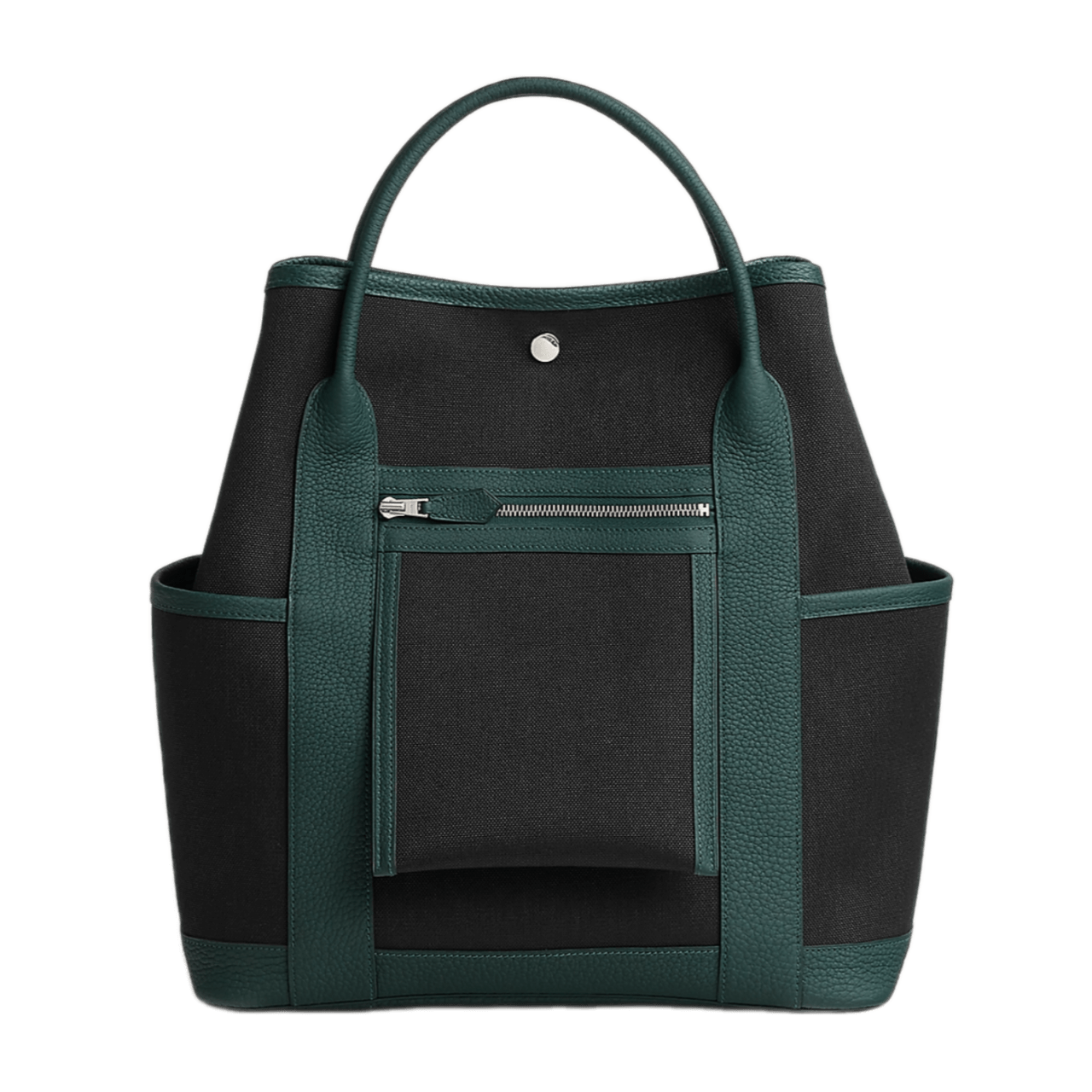 Hermès Garden Party Pockets Vertical Bag - Noir/Vert Cyprès