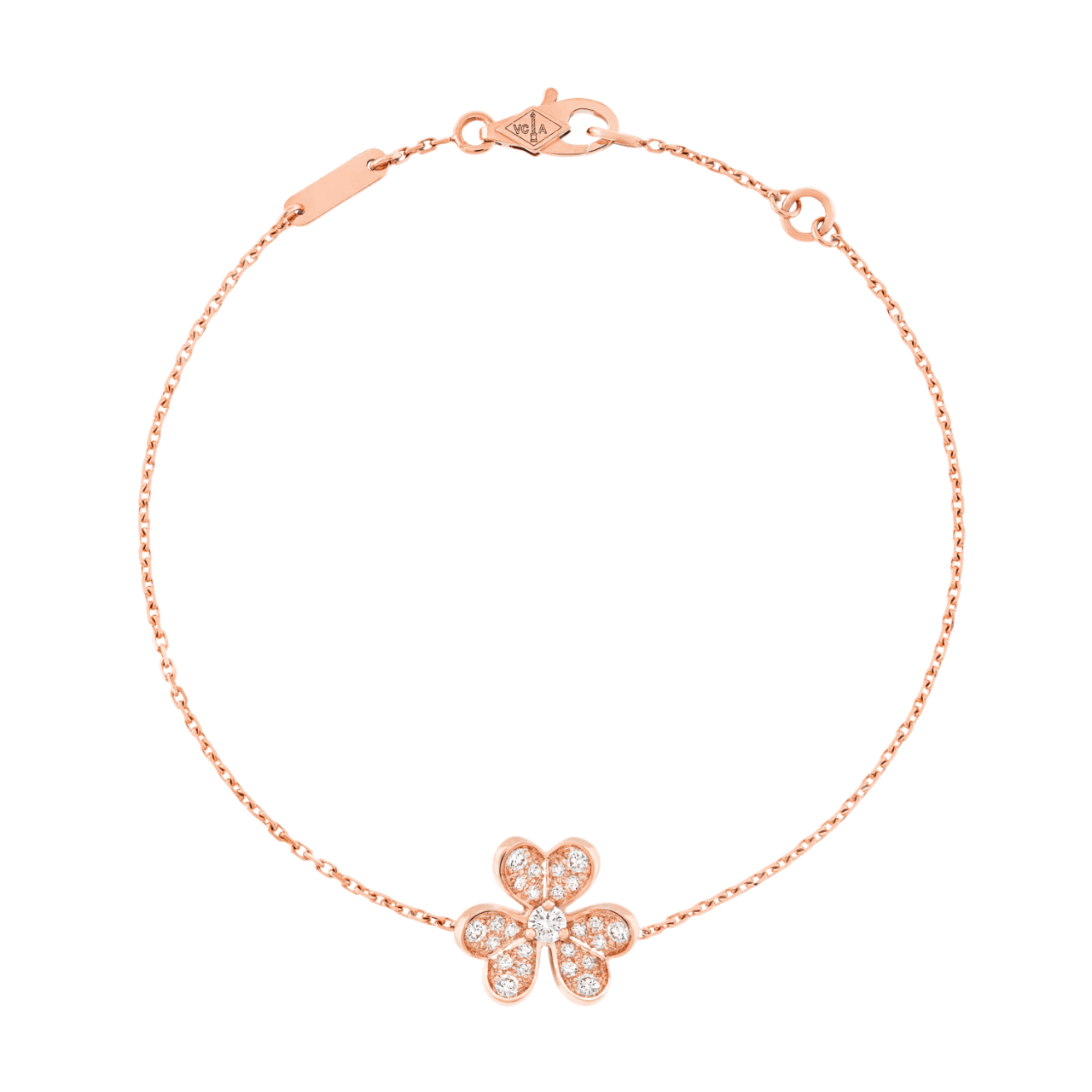 Van Cleef Frivole Bracelet - Mini Model, Rose Gold, Diamond