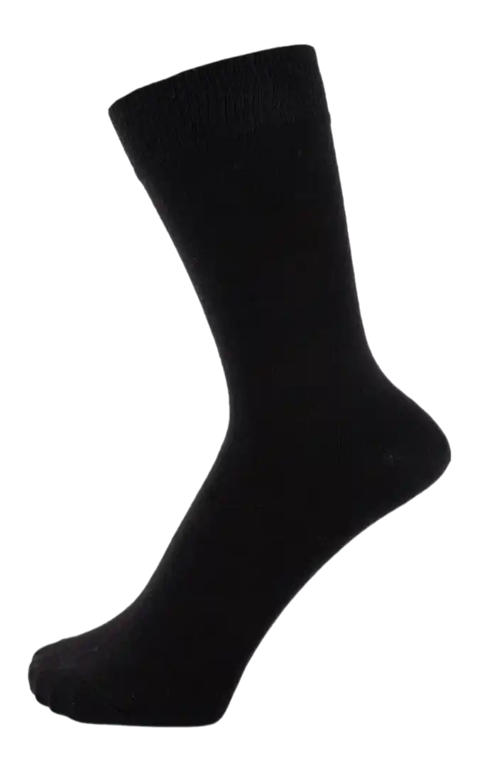 Unisex Cotton Dress Socks - Black