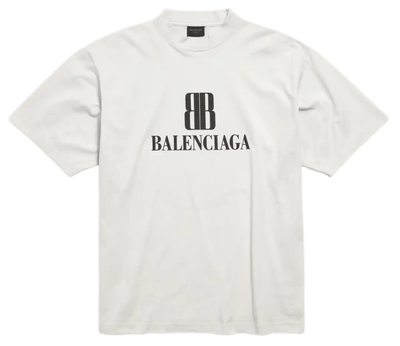 Balenciaga Nano Bb T-shirt Medium Fit - Dirty White