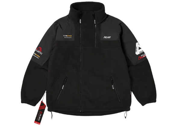 Palace Polartec Double Zip Funnel - Black
