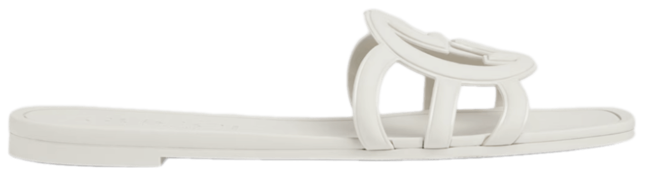 Gucci Interlocking G Slide Sandal - White