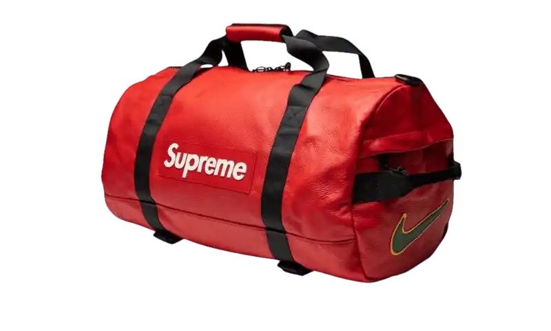 Supreme Nike Leather Duffle Bag - Red