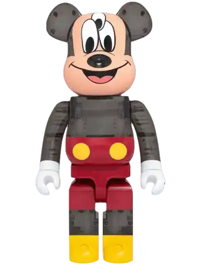 Bearbrick x CLOT x 3125C x Disney 3-Eyed Mickey Mouse 1000% - Translucent Black