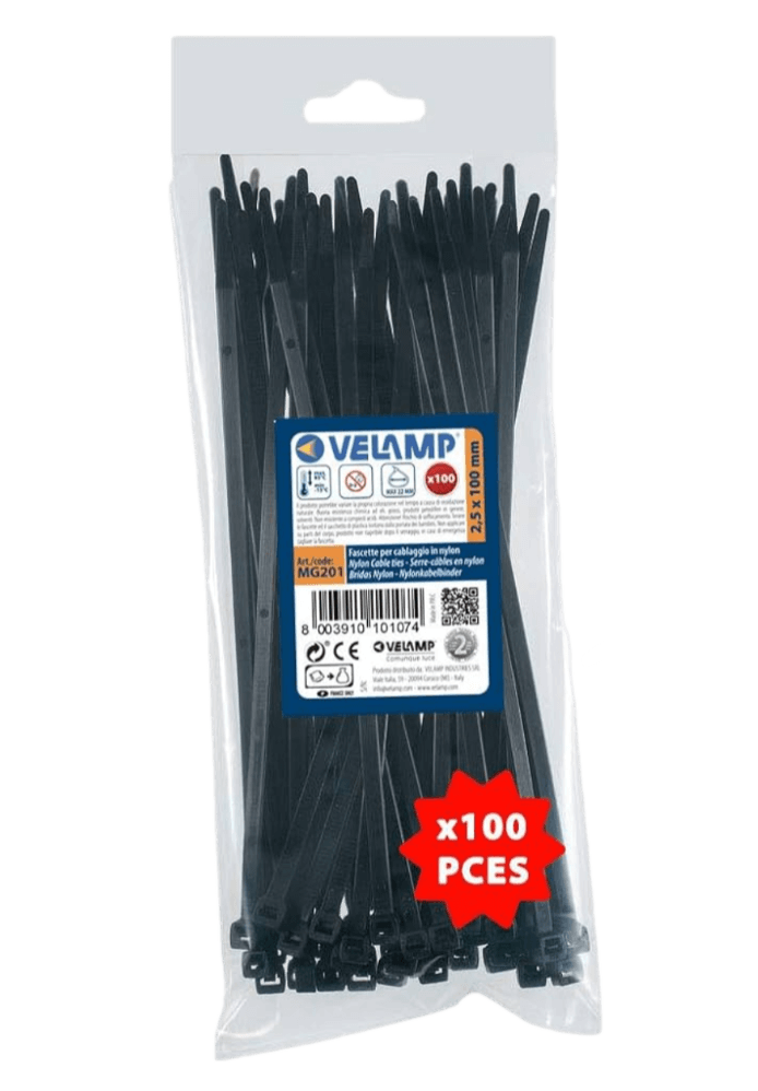 Velamp Kit of 100 Cable Ties