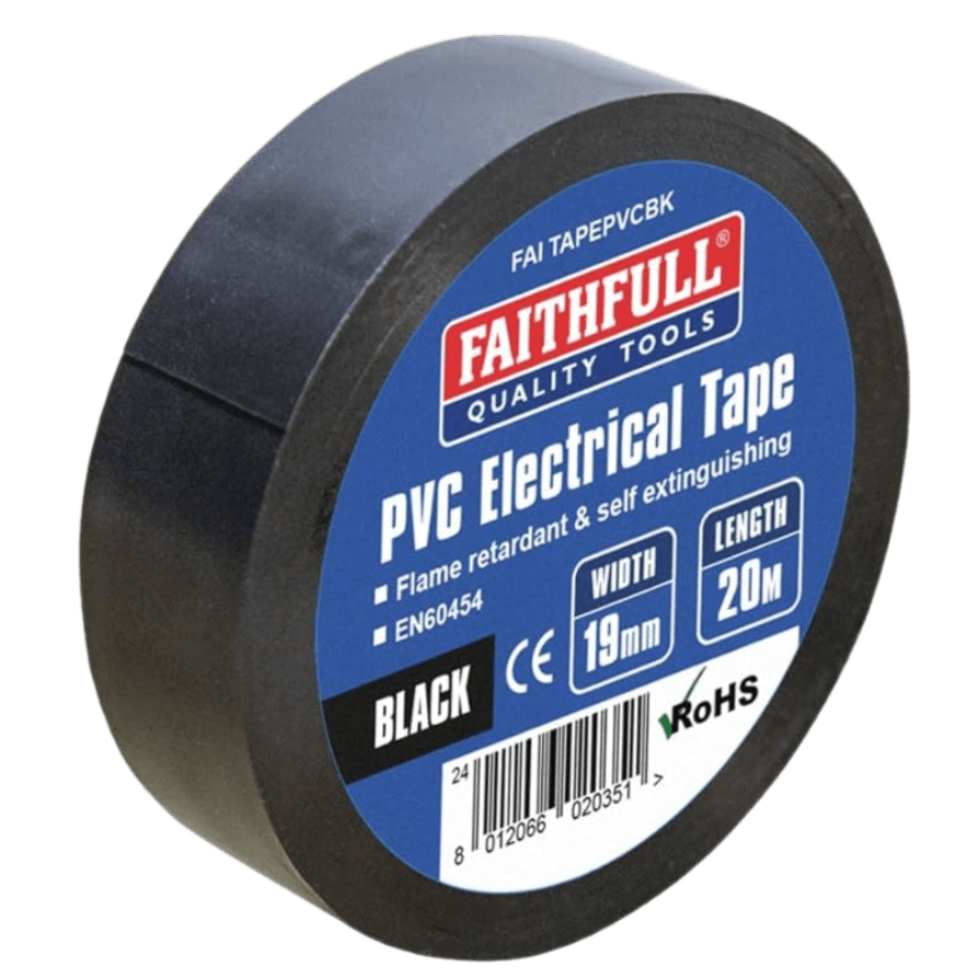 Faithfull Black PVC Electrical Tape