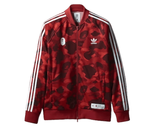 BAPE x adidas adicolor Track Top Men's - Raw Red