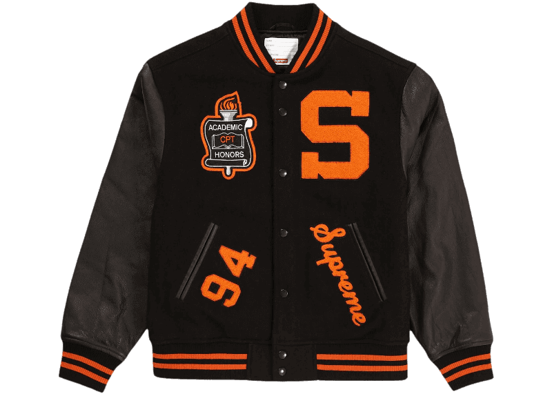 Supreme Team Varsity Jacket - Black