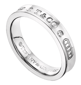 Tiffany Ring - 18K White Gold With Diamonds