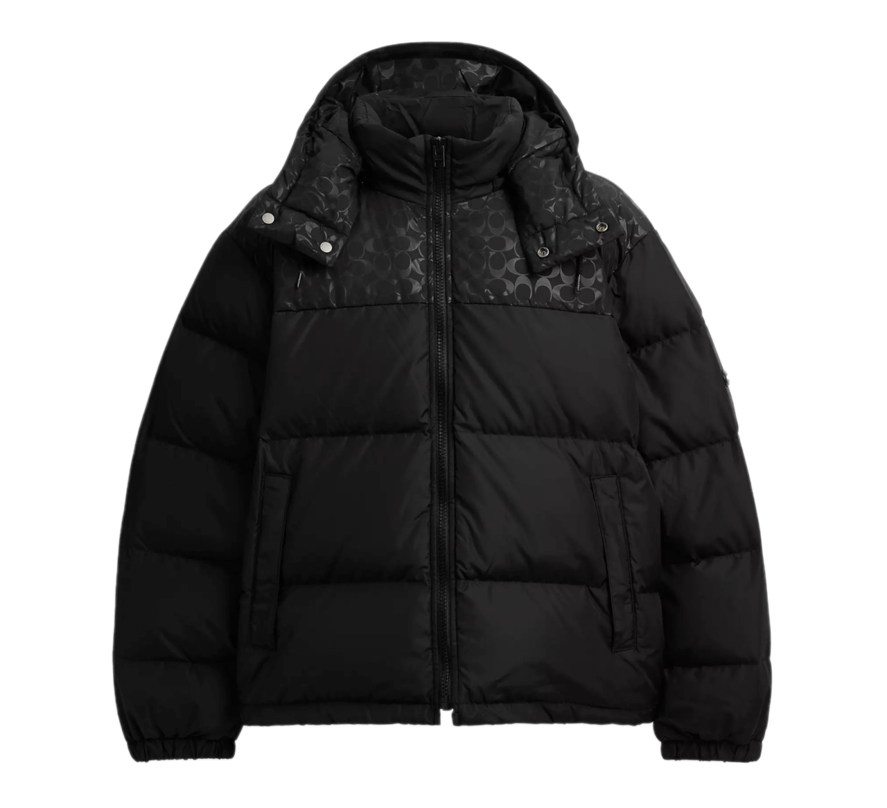 Coach Down Puffer Jacket In Recycled Polyester - Black
