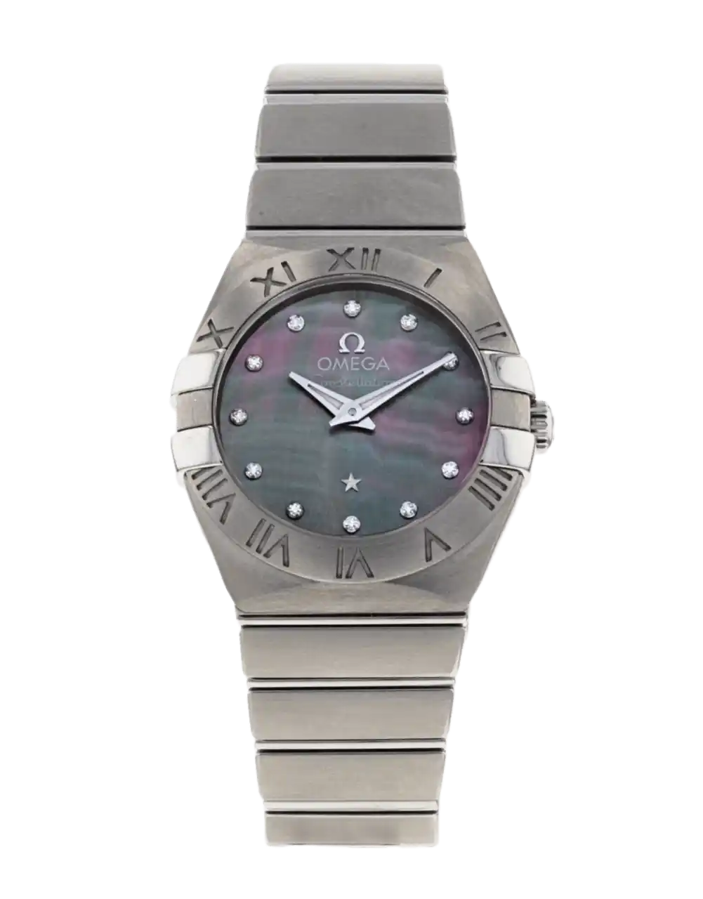 Omega Constellation Mother of Pearl - Black - Diamond Dial - 24mm, Steel (2018)