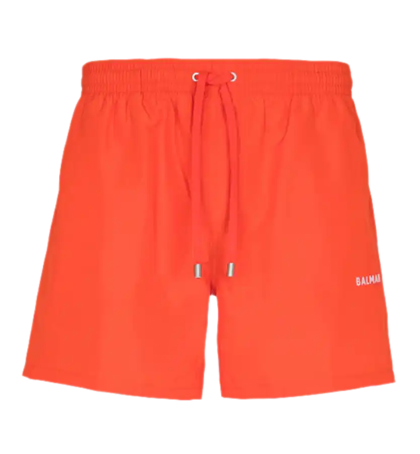Balmain Logo Swim Shorts - Orange