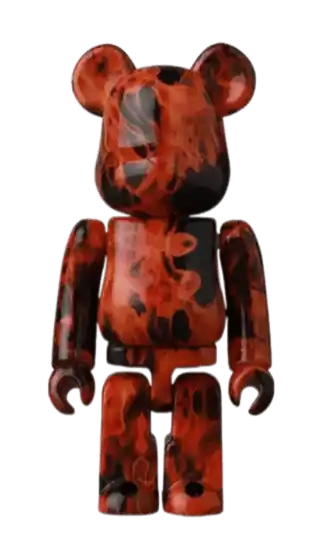 Bearbrick Series 44 Flame Pattern 100% (Opened Blind Box and Card Included)