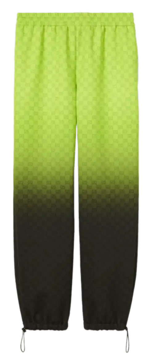 Gucci Printed Light Neoprene Sportswear Pant - Lime/Black