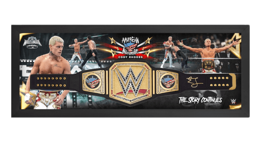 Cody Rhodes Cody Rhodes Autographed Universal Championship Replica Title Belt Shadowbox