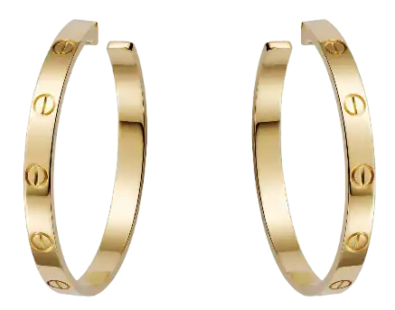 Love Earrings - Yellow Gold