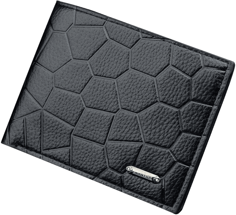 Generic Men's Stripe Wallet - Black