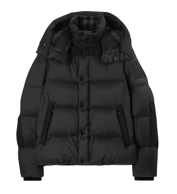 Burberry Detachable Sleeve Hooded Puffer Jacket - Black