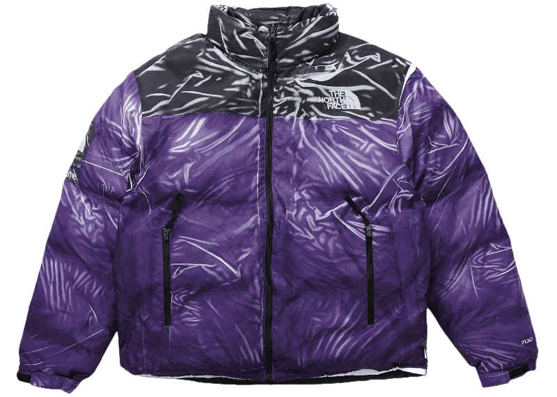 Supreme The North Face Printed Nuptse Trompe L'oeil Jacket - Purple
